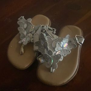 Silver toddler sandal